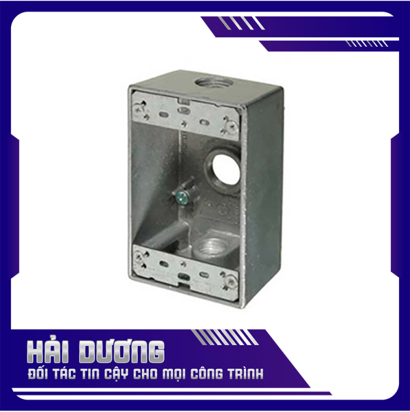 HỘP CÔNG TẮC NỔI ĐƠN 3 LỖ
