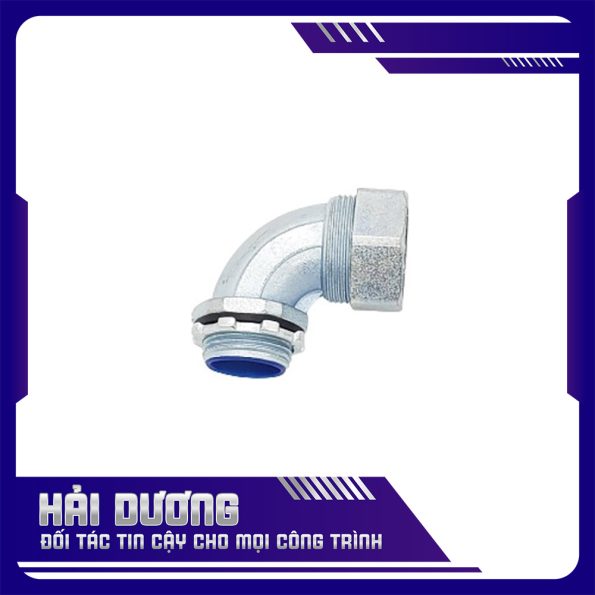 Đầu nối ống ruột gà lõi thép vuông góc với hộp