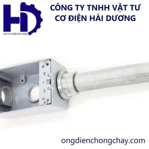 Đầu nối ống thép luồn dây điện ren với hộp điện