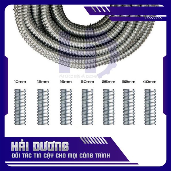 Ống ruột gà lõi thép không bọc nhựa