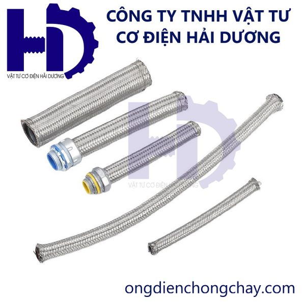 Ống ruột gà lõi thép bọc nhựa bọc lưới inox