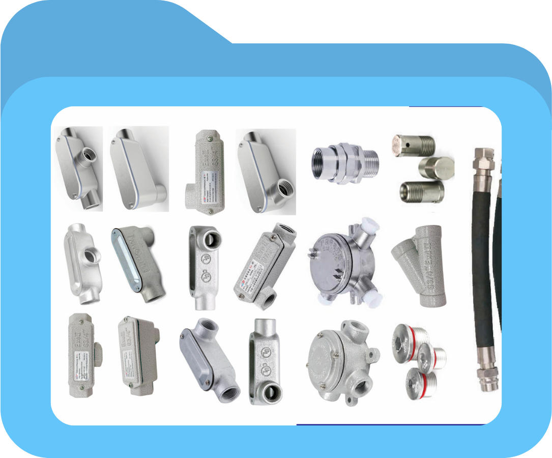 Phụ kiện chống nổ cho ống thép luồn dây điện
