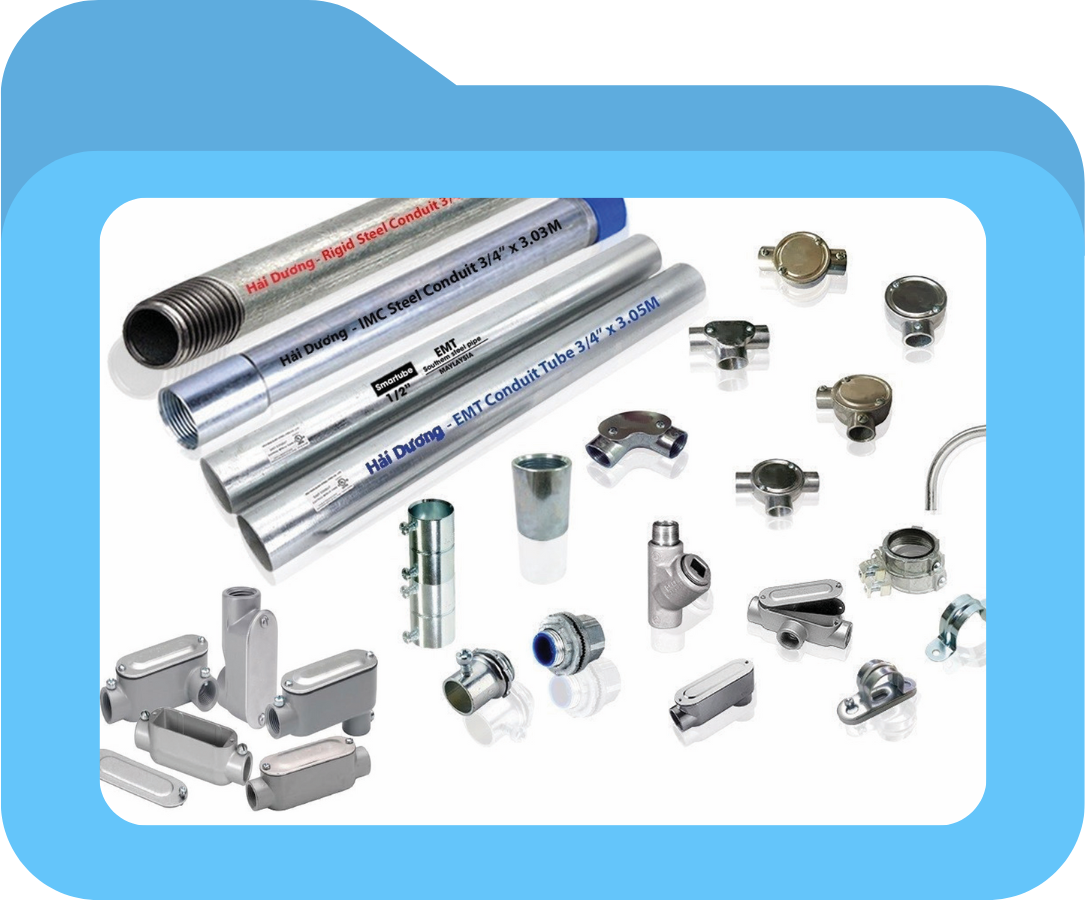 Phụ kiện ống thép luồn dây điện