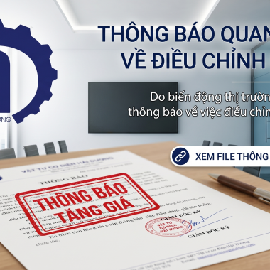 THÔNG BÁO: Về việc điều chỉnh giá bán sản phẩm tại Vật tư cơ điện Hải Dương
