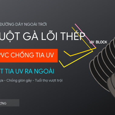Tác dụng và lợi ích của lớp nhựa PVC chống tia UV trên ống ruột gà lõi thép HẢI DƯƠNG