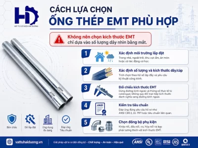 Cách lựa chọn ống thép EMT phù hợp